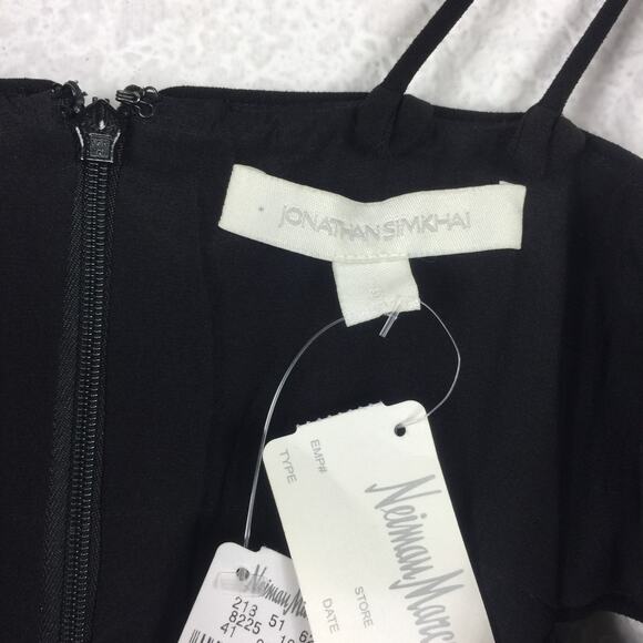 NWT Jonathan Simkhai Blue Crinkle Textured Cut Out Bodycon Dress Size 8 Cocktail - Picture 5 of 14